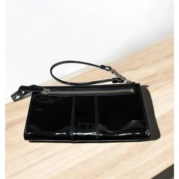 Coach 46726 Julia Op Art Patent Leather Zip Wristlet/Wallet - Picture 2 of 4